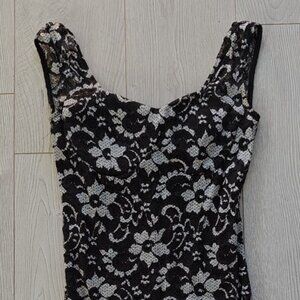 Black White Lace Cocktail Dress Size M